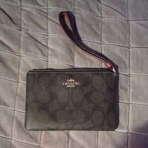 Coach Black and Red Wristlet